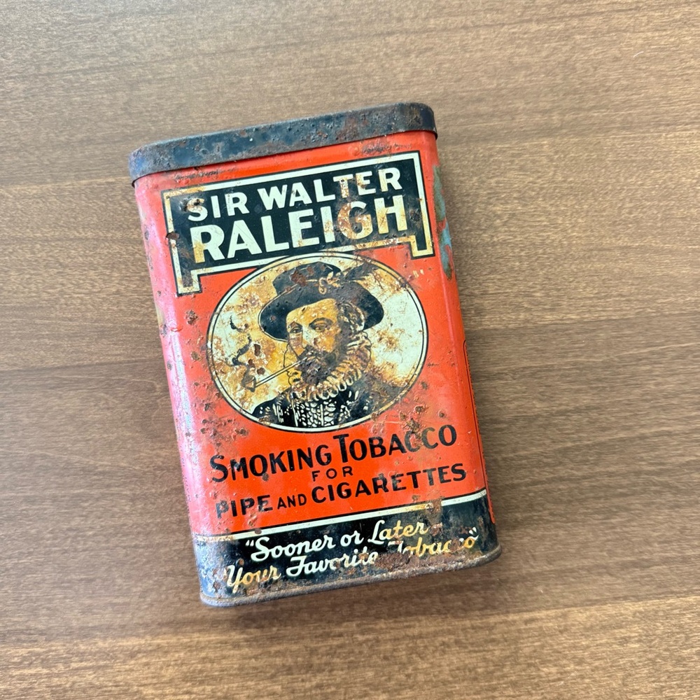 Vintage | EMPTY Sir Walter Raleigh Smoking Tobacco Collector Tin Collectible Box